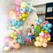 Summer Tropical Balloon Arch Garland Kit – Iridescent Star Balloons, Transparent Balloons, Teal, Pastel Pink, Orange, Yellow & Lime Green Balloons for Hawaiian Luau, Aloha Birthday & Pool Party Décor